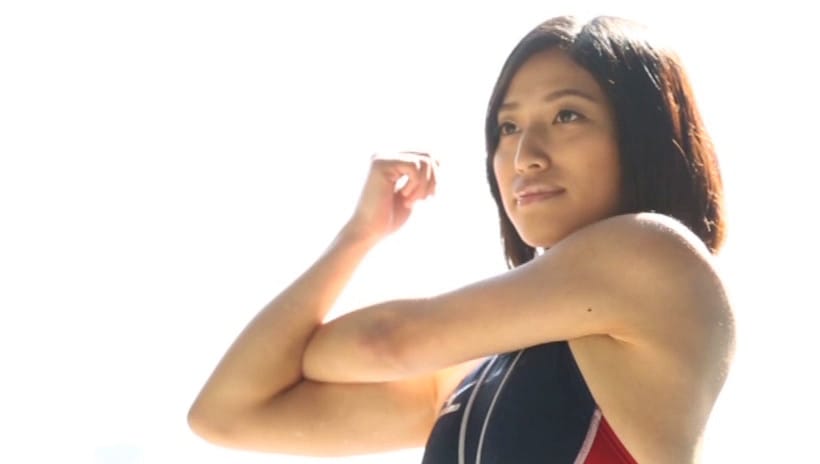 某県・大学競泳連盟 自由形強化選手 松山千草 AVデビュー